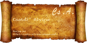 Csató Alvina névjegykártya